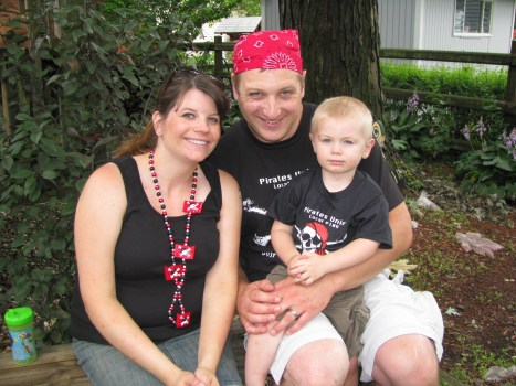 My sister, Tabitha, Geoff, and Lukey