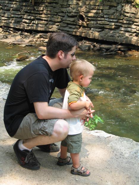 Uncle Mikey and Punky at Minnehaha Falls