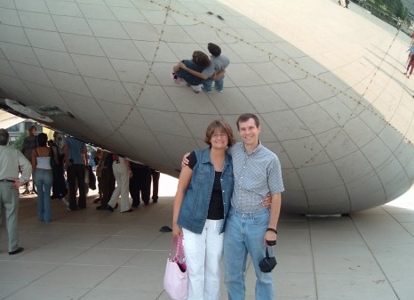 At "the Bean" in Chicago