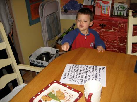 "Look!   Santa wrote back to me!"